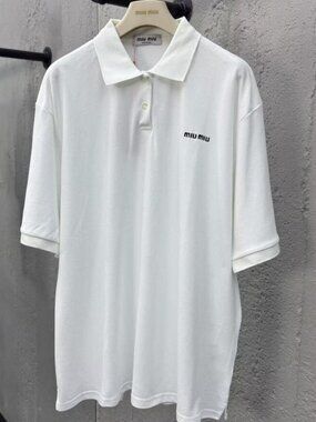 Miu Miu White Polo with Subtle Logo